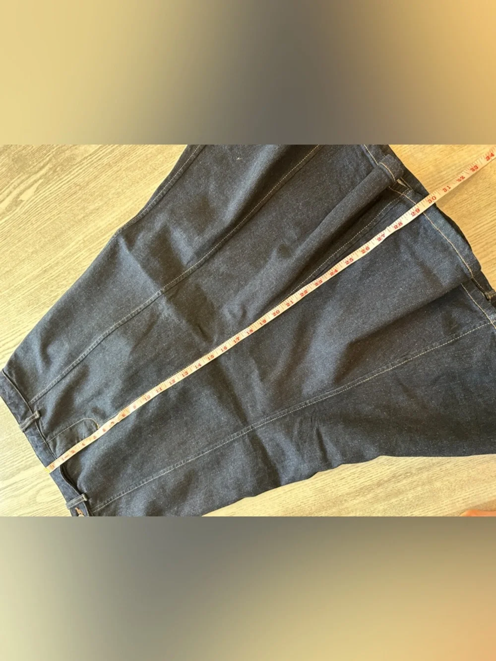 Vintage Ralph Lauren Denim Fit & Flare Midi Skirt 2